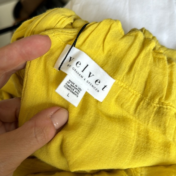 NWT LINEN COTTON YELLOW MAXI DRESS by VELVET - Picture 7 of 7